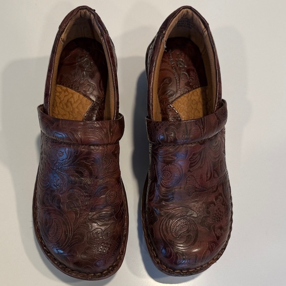 b.o.c. Shoes - b.o.c. Women's Embossed Leather Mules in Rich Brown